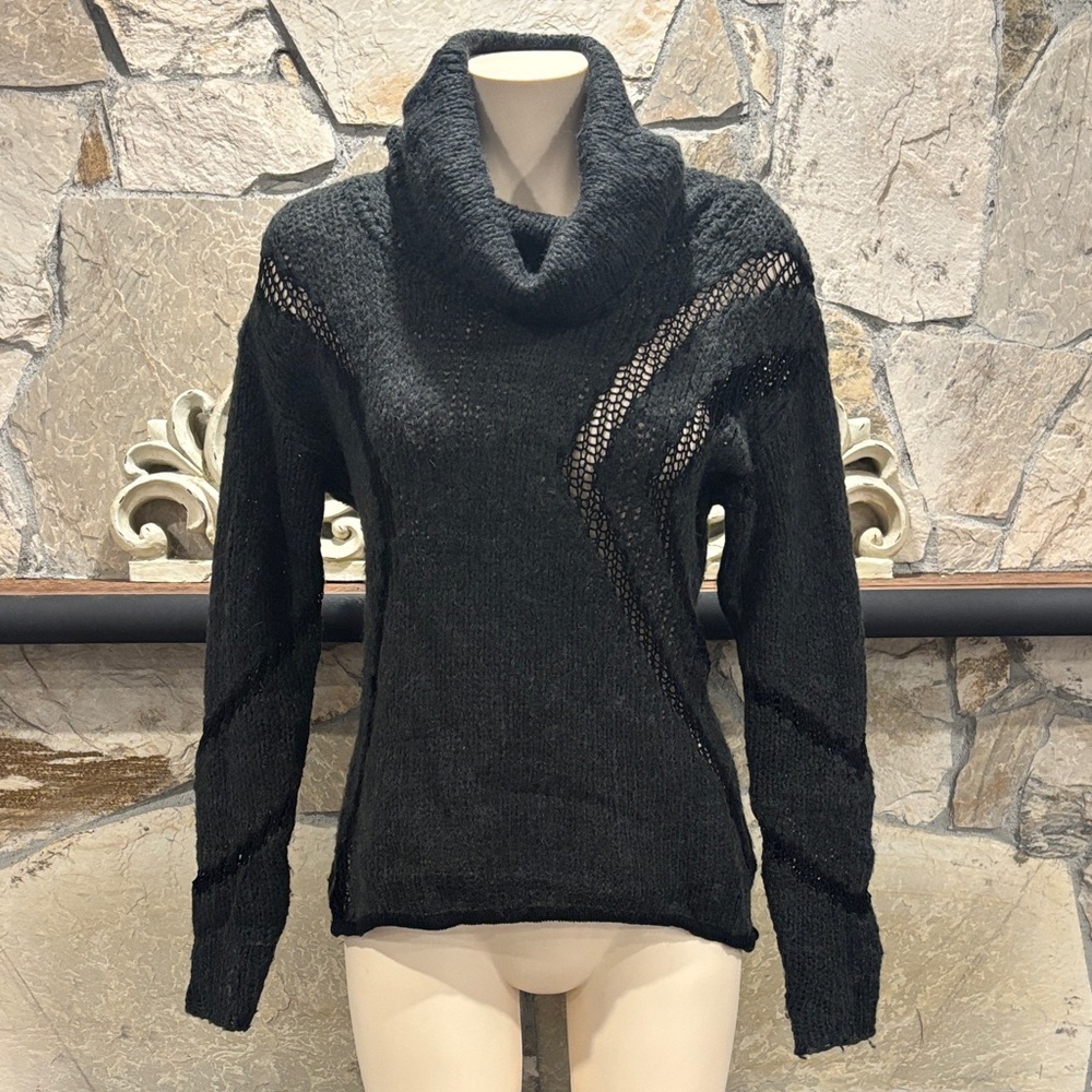 Dex Charcoal Cowl Neck Sweater
